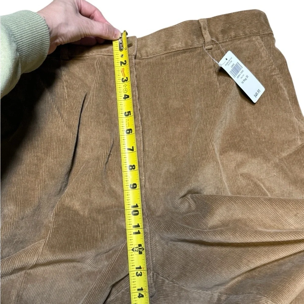 L.L. Bean Women’s 16 Camel Corduroy Pants Original Fit Flat Front NWT